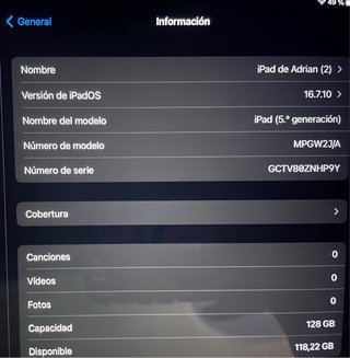 iPad 5.ª gen 128GB Dorado