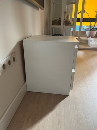 Mesita de noche Ikea Malm blanca