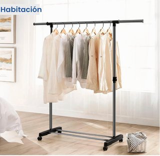 Perchero burro ropa con ruedas Edihome metal