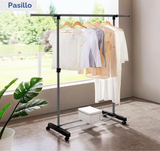 Perchero burro ropa con ruedas Edihome metal