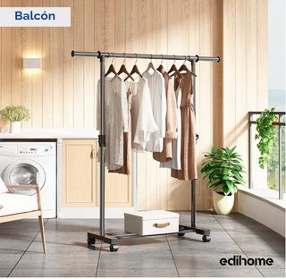 Perchero burro ropa con ruedas Edihome metal