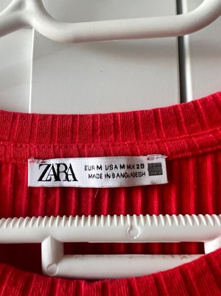 Vestido Zara Coral Talla M