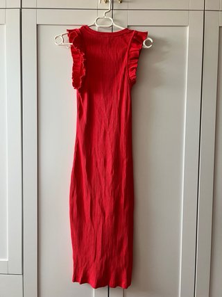 Vestido Zara Coral Talla M