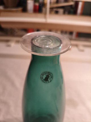 Jarrón Ikea Vintage Cristal Azulón