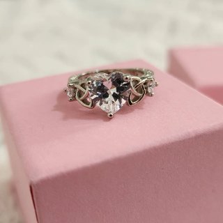 Anillo Plata 925 Corazón Circonita