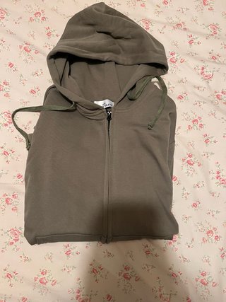 Sudadera Stone Island con cremallera verde oliva
