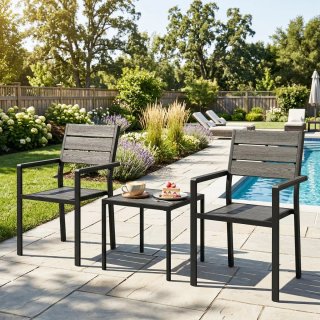 Conjunto Jardín 3 Piezas: 2 Sillas y Mesa