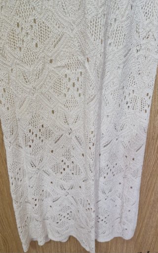 Vestido crochet Slowlove beige/crudo Talla M Nuevo