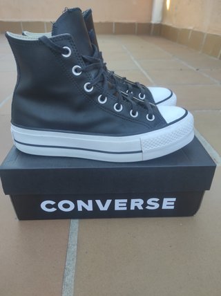 Zapatillas Converse Piel Bota Negras