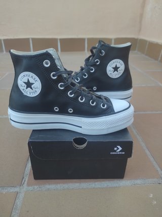 Zapatillas Converse Piel Bota Negras