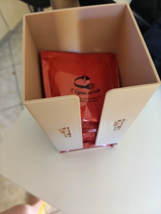 Porta cialde caffè in plastica beige