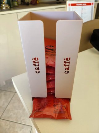 Porta cialde caffè in plastica beige