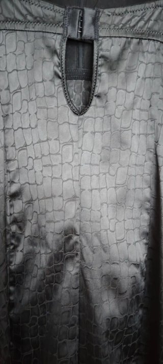 Vestido Lencero Negro Estampado Encaje Talla M