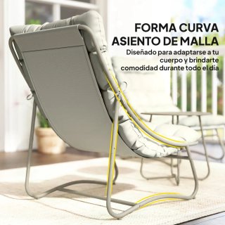 Conjunto Jardín 2 Sillas Lounge + Mesa