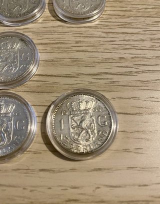 Lote de 10 Monedas Plata 1 Gulden, Países Bajos.