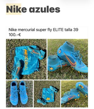 Botas Nike Mercurial Superfly Elite Talla 39