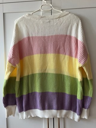 Jersey oversize rayas multicolor talla S