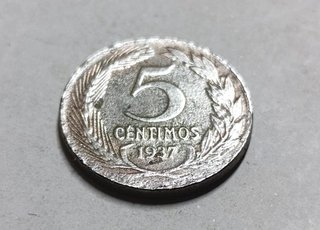 Moneda 5 céntimos 1937 República Española