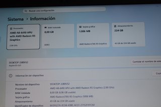 Portátil Acer E5-521 Negro