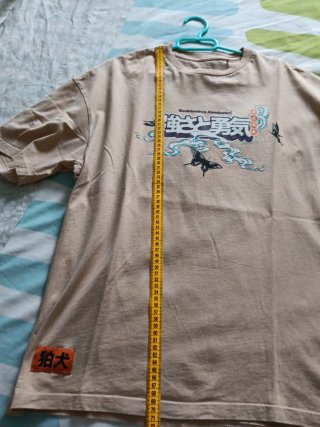 Camiseta Bershka Beige Estampado Oriental