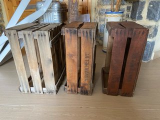 3 Cajas de Madera Antiguas lote