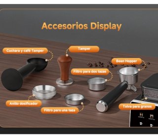 Cafetera espresso con molinillo