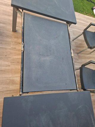 Mesa y 7 Sillas de Jardín Extensibles