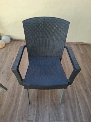 Mesa y 7 Sillas de Jardín Extensibles
