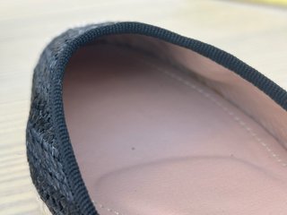 Sandalias esparto cuña negras y beige Talla 40