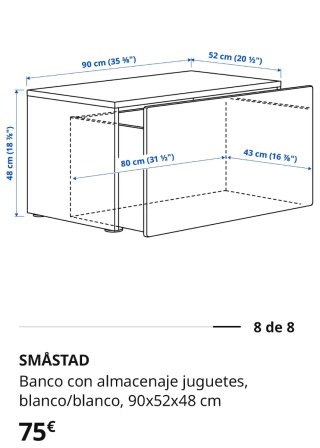 Baúl de almacenaje Ikea SMASTAD