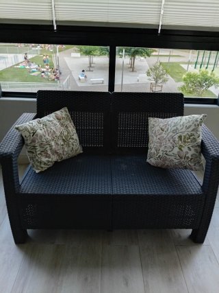 Conjunto Muebles Terraza Jardín Negro