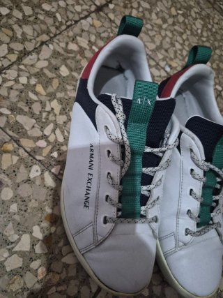 Zapatos Armani Exchange Blancos y Rojos originales