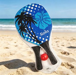 Palas de playa Sola con pelota