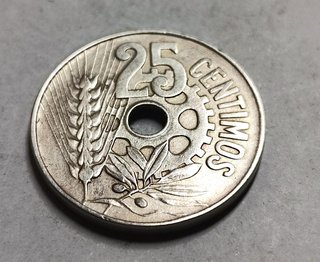 Moneda 25 céntimos 1934 República Española
