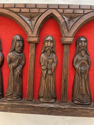 Cuadro religioso madera maciza tallada