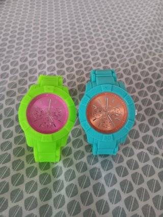 Relojes Flamingo Verde y Turquesa