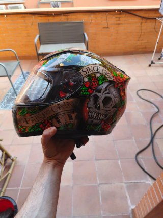 Casco Moto Talla S Diseño Calavera