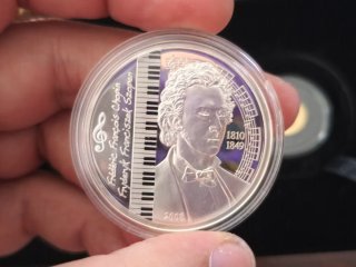 Monedas Oro y Plata Chopin 1810-1849