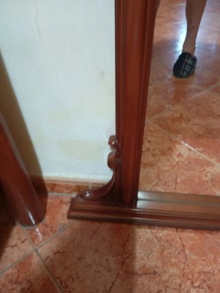 Espejo antiguo madera y cristal