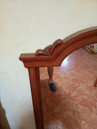 Espejo antiguo madera y cristal