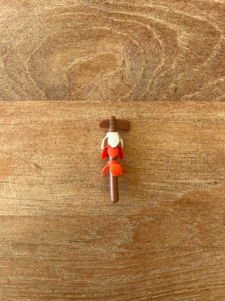 Playmobil hacha, marron, adornos, arma