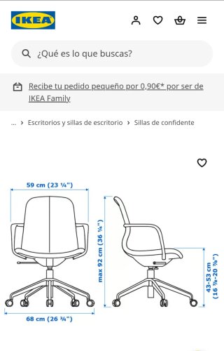 Silla de oficina Ikea como nueva
