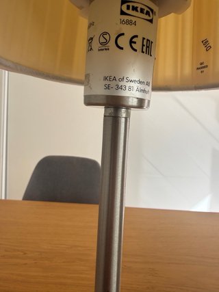 Pareja Lámparas Mesa IKEA Beige/Plata