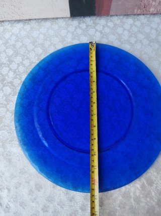 Piatto grande Vetro di Murano blu