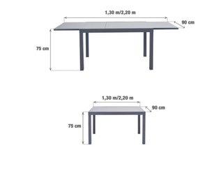 Mesa y 4 Sillas Jardín/Terraza Aluminio