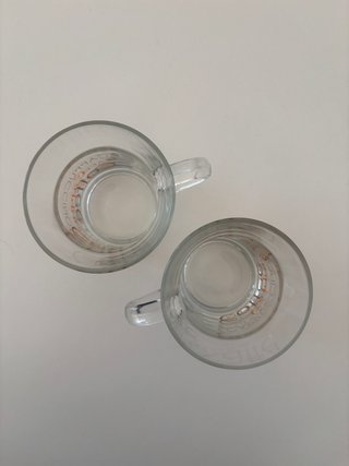 3 Tazas Café Vidrio 250ml
