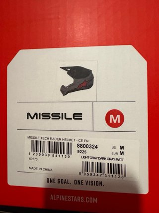 Casco Alpinestars Missile Talla M
