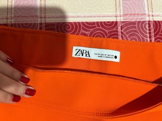 Pack 2 Faldas Mini Zara: rosa y naranja