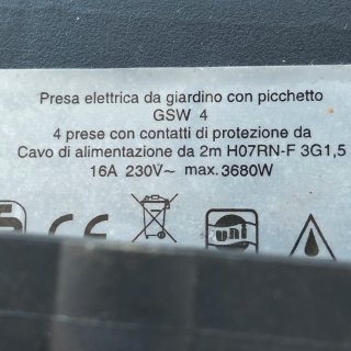 Multipresa da esterno in plastica