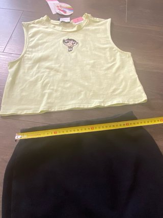Conjunto Verano S (Top Verde y Falda Negra)
